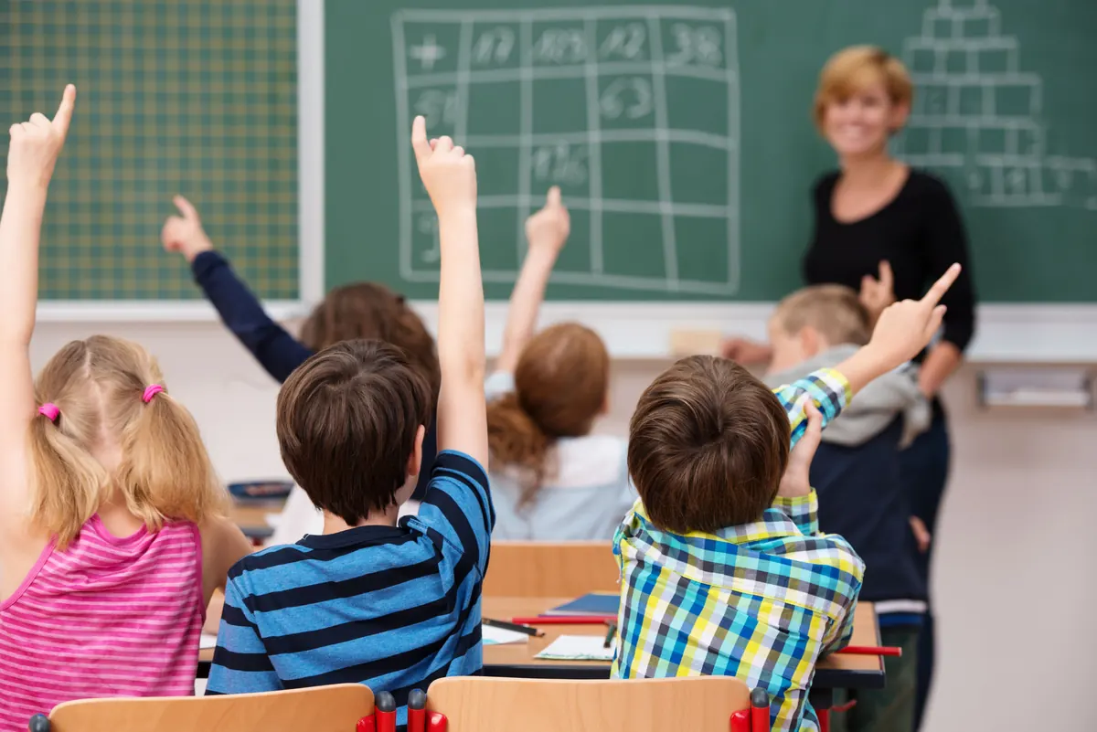 Students learning in class